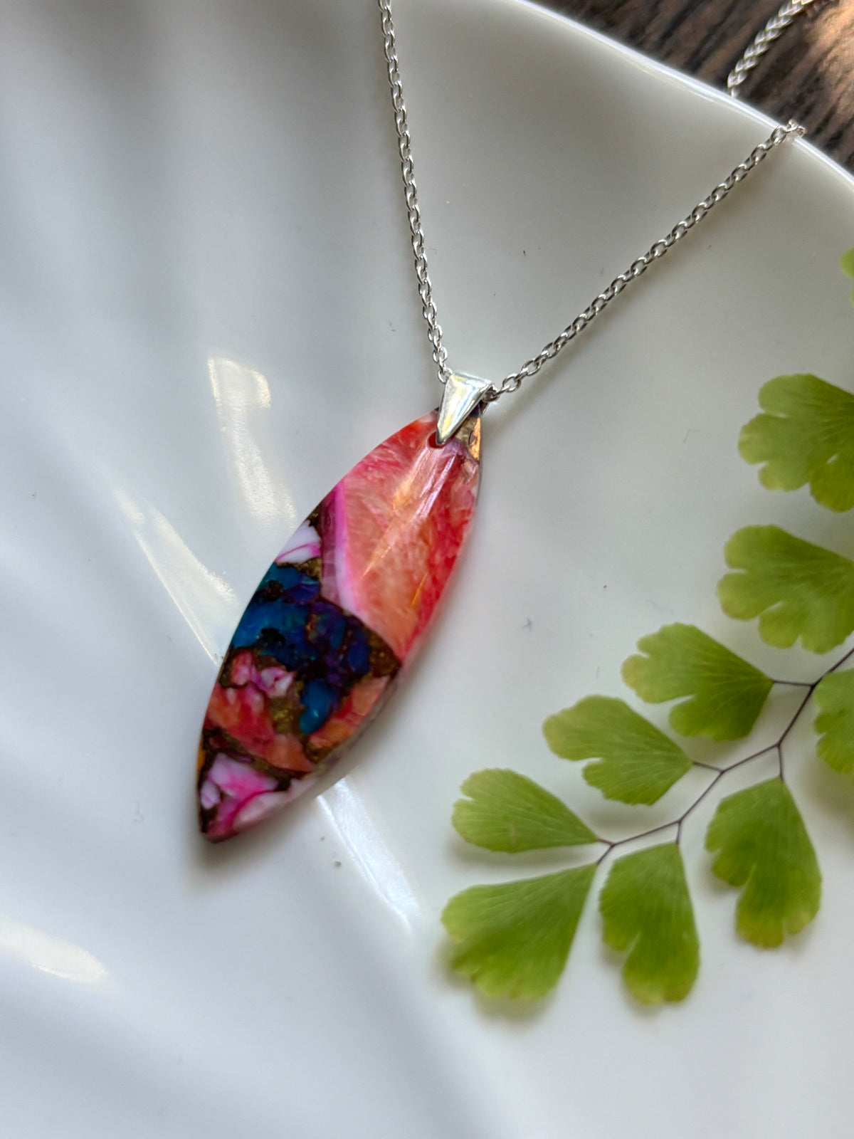 Spiny Oyster Copper Turquoise Necklace