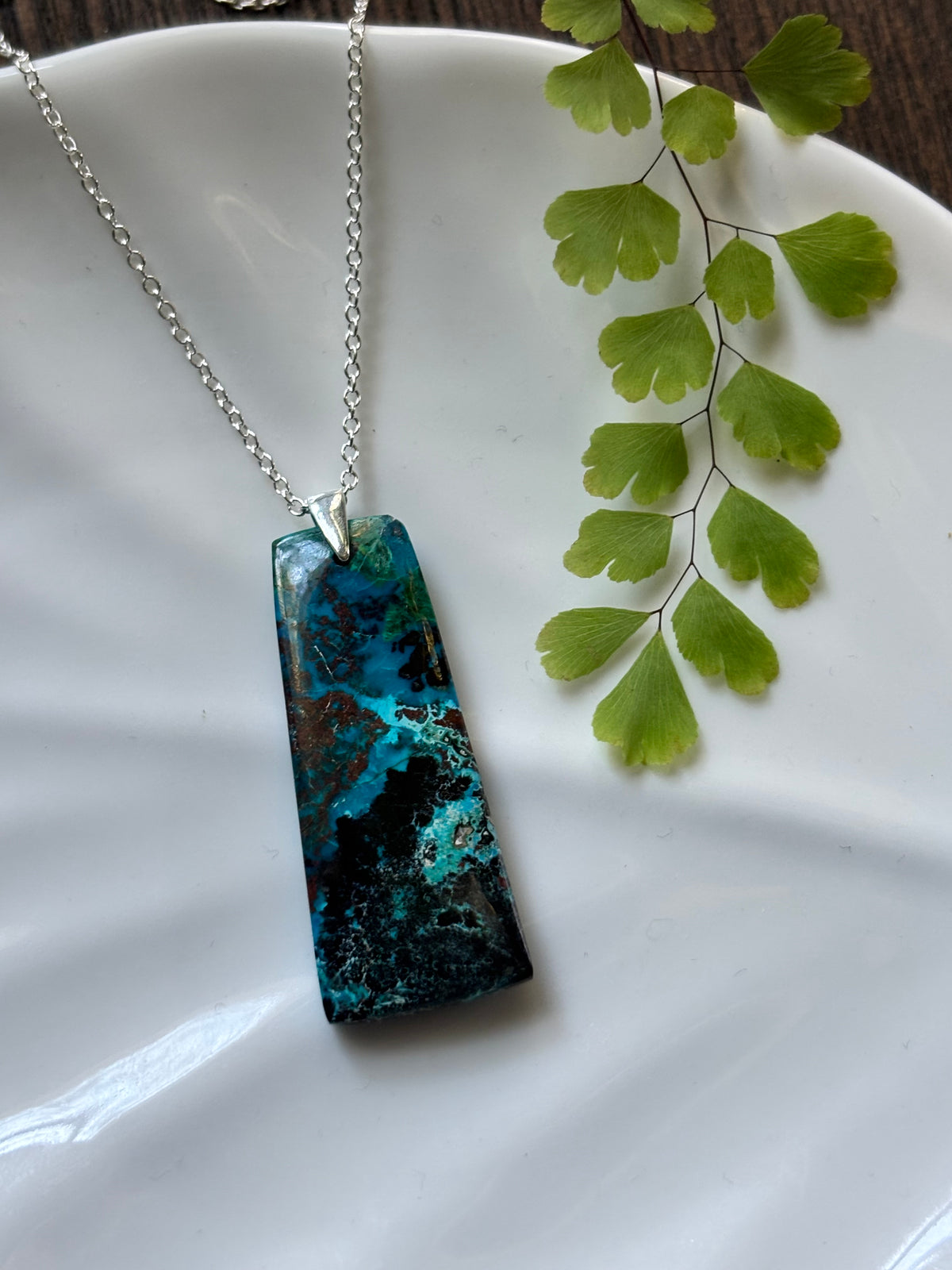 Chrysocolla Drop Necklace