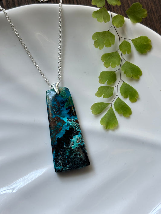 Chrysocolla Drop Necklace