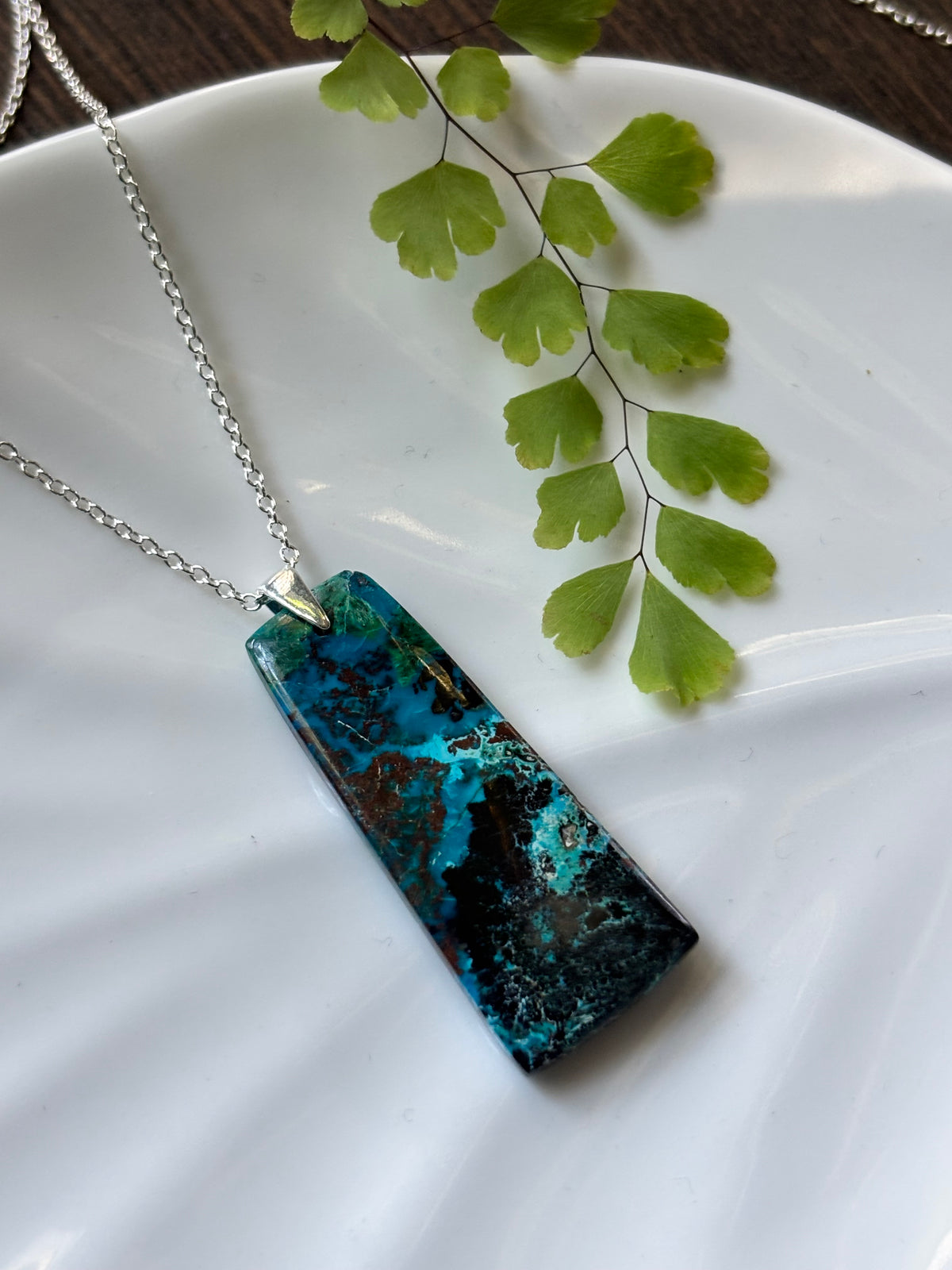 Chrysocolla Drop Necklace