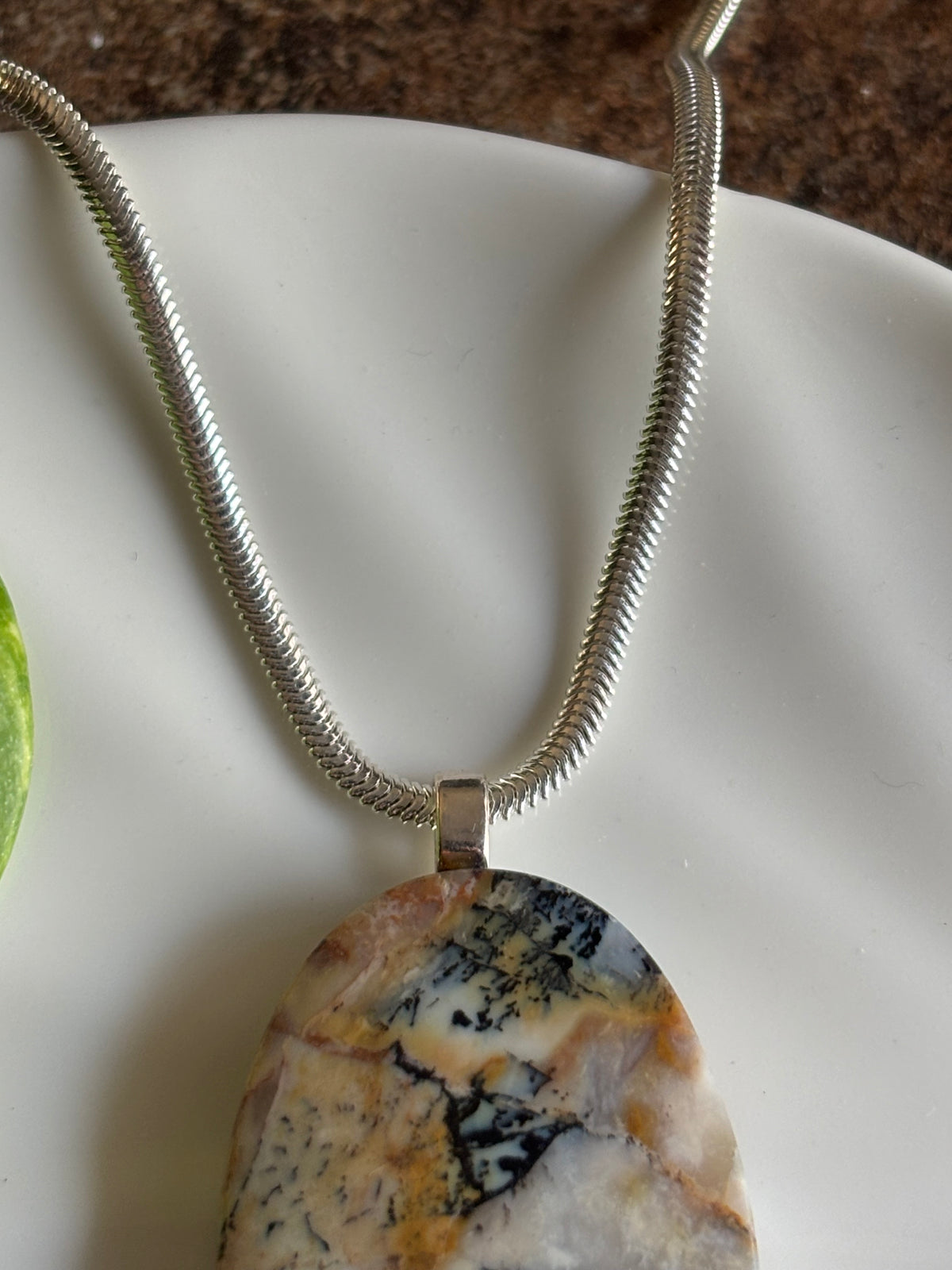 Petrified Wood necklace view 3