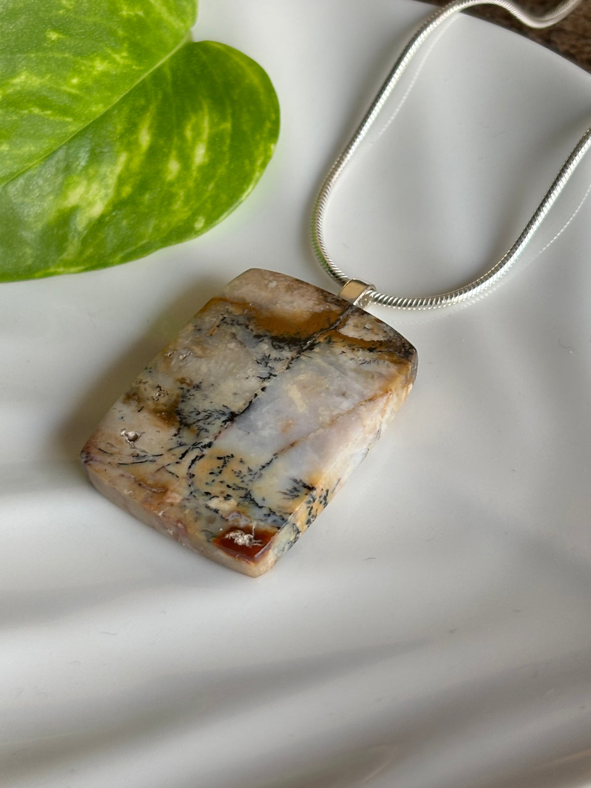 Petrified Wood necklace view 2