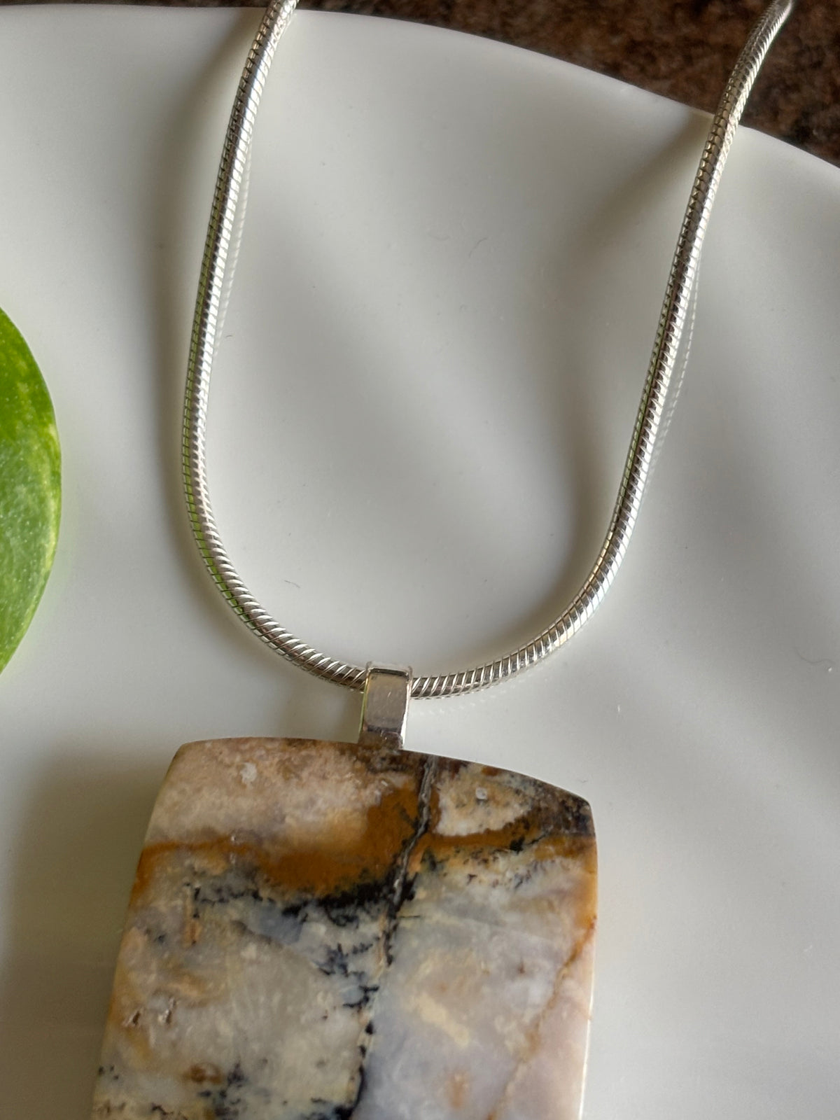 Petrified Wood necklace view 3