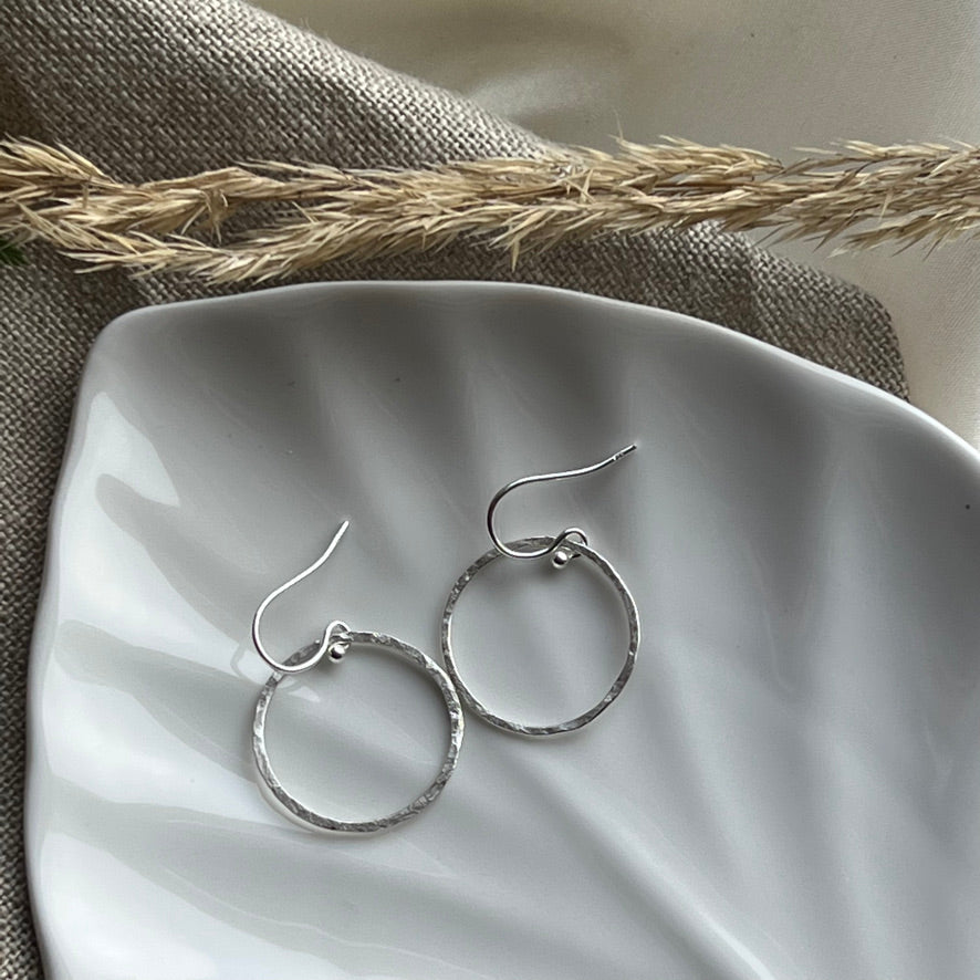 Simple Drop Circle Earrings