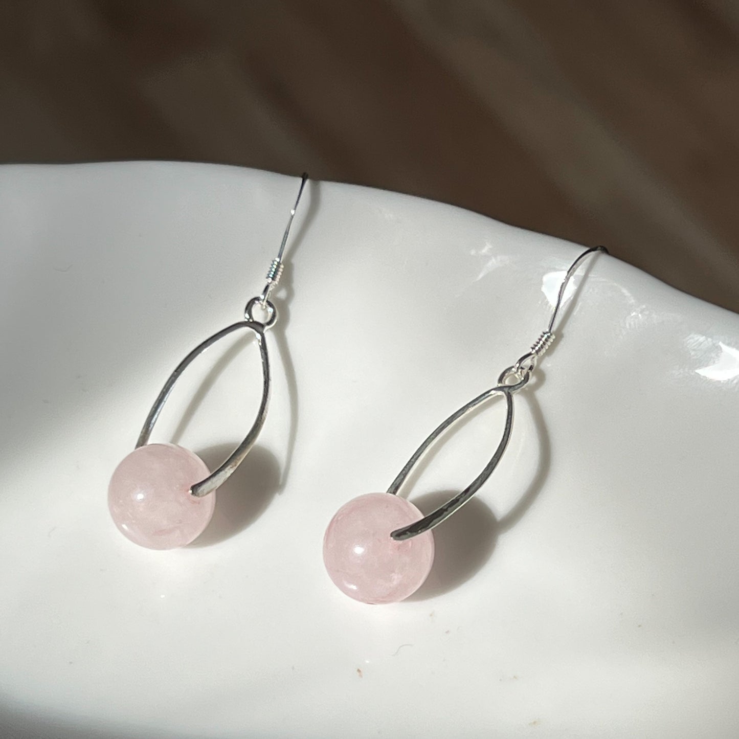 Rose Quartz Dangles