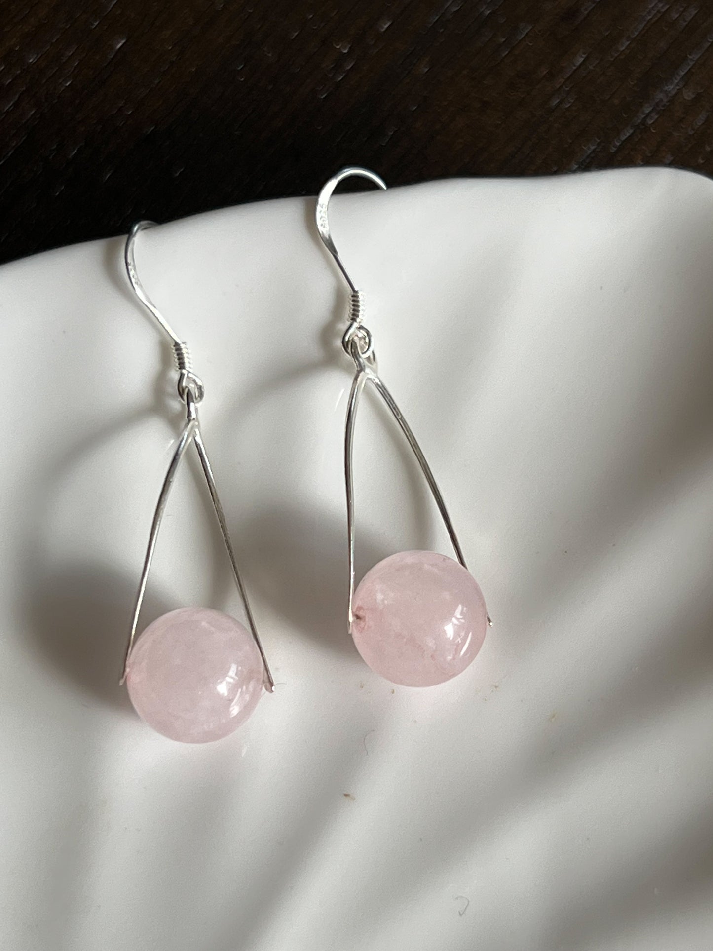 Rose Quartz Dangles