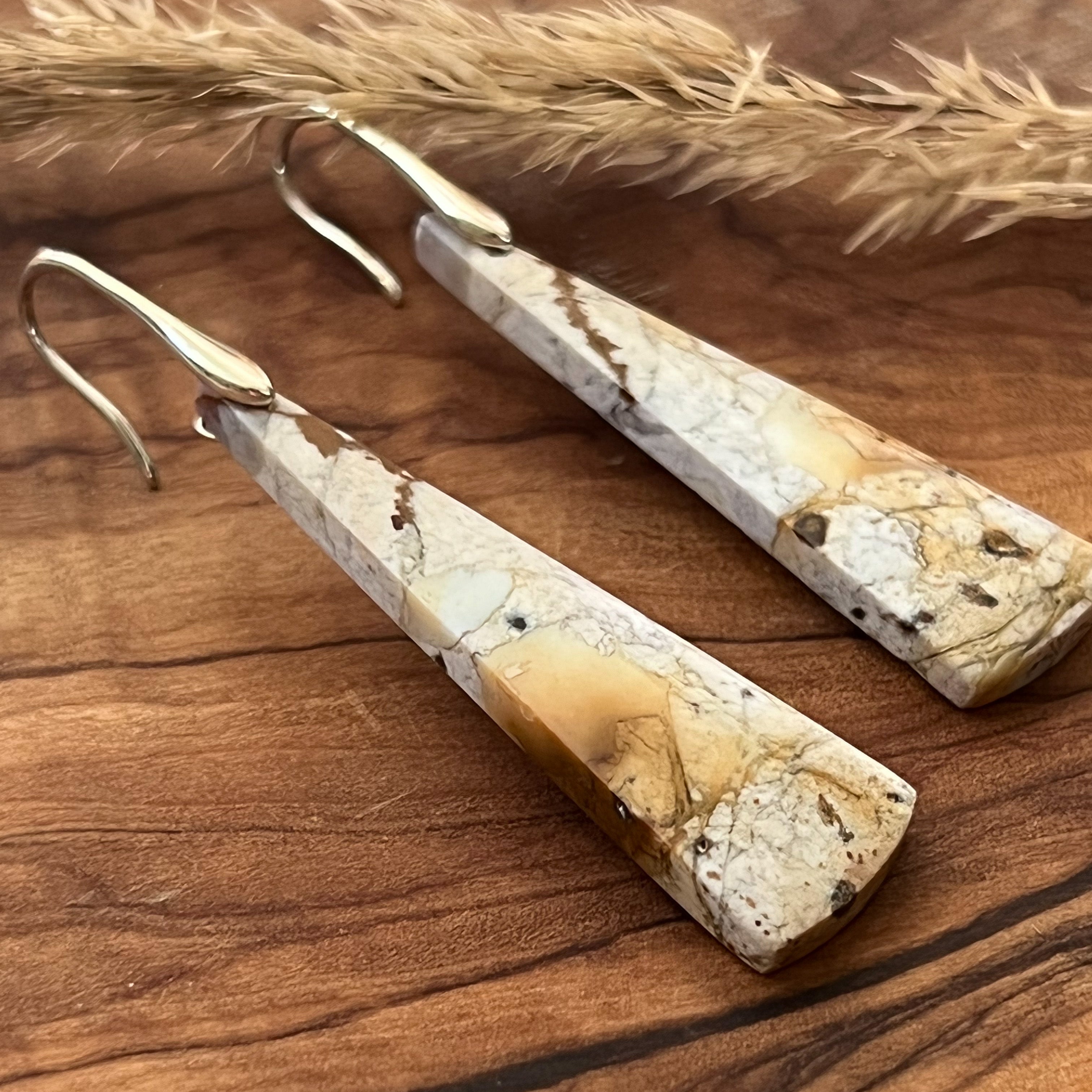 Petrified Wood Earrings